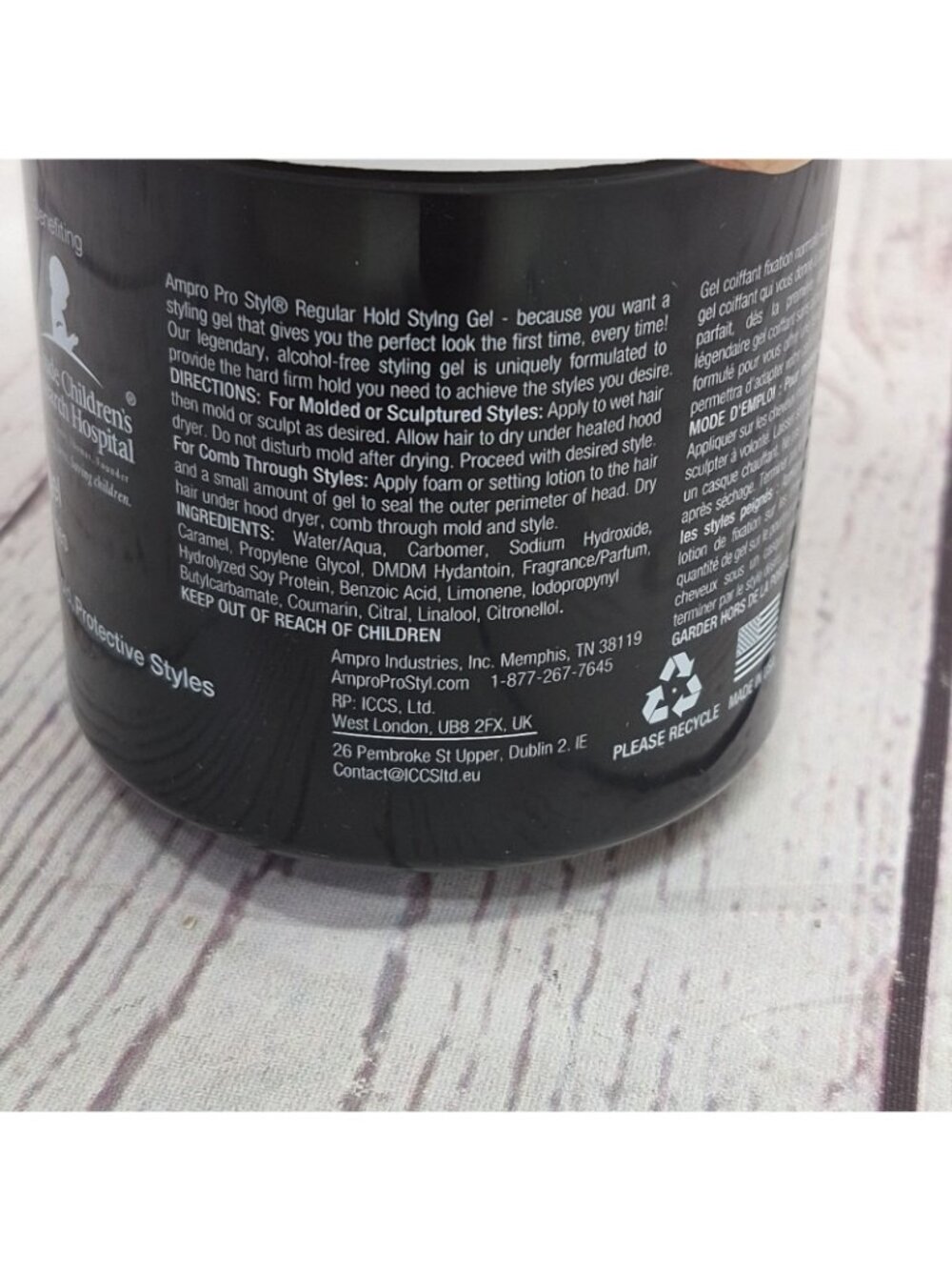 (2) Ampro Pro Style Regular Hold Protein Hair Styling Gel~Non-Flaking~Vegan~6oz - Picture 3 of 6